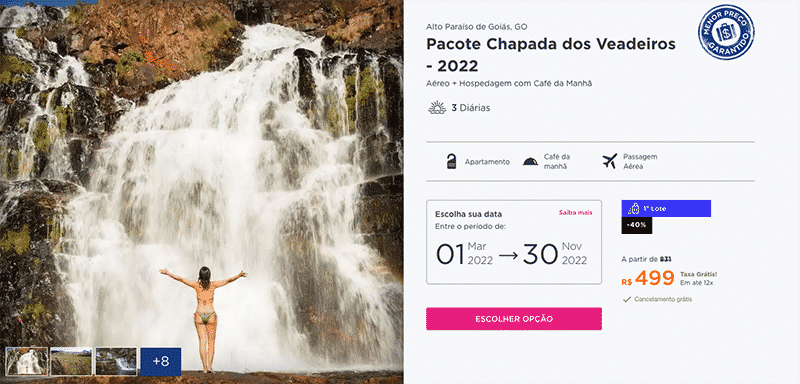 Pacote Hurb para Chapada dos Veadeiros por R$ 499